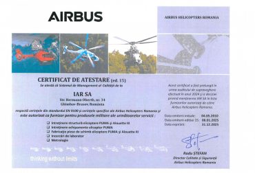 Certificat de atestare AHRO-2025